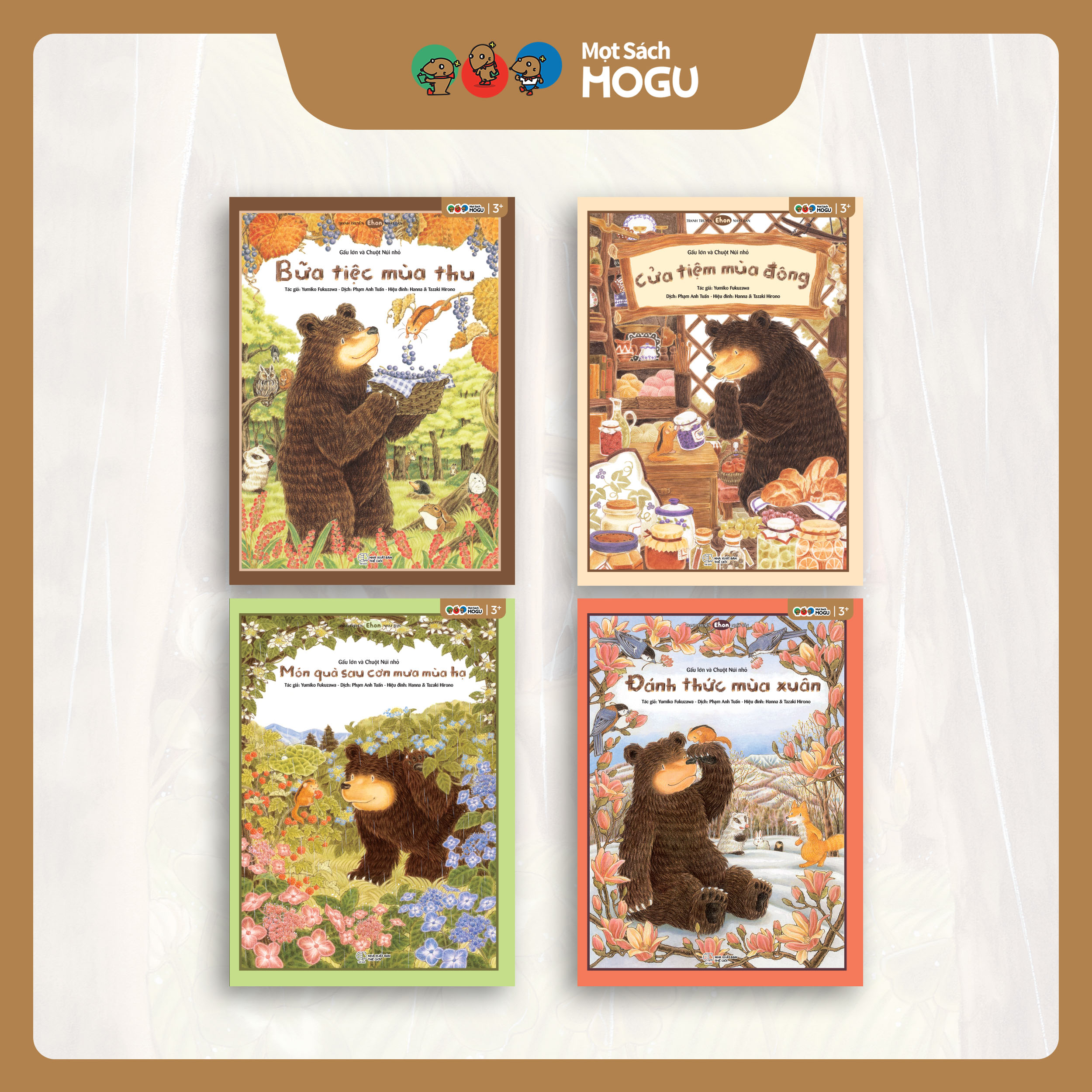 Truyện Ehon bé 3-4-5 tuổi - Bộ 4 cuốn BỐN MÙA YÊU THƯƠNG