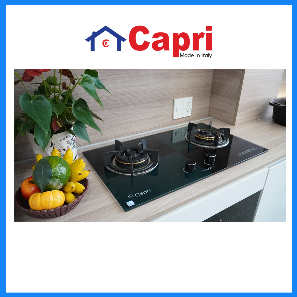 Bếp gas âm 2 vùng nấu Capri CR-208KT | Hàng chính hãng | Tiết kiệm gas