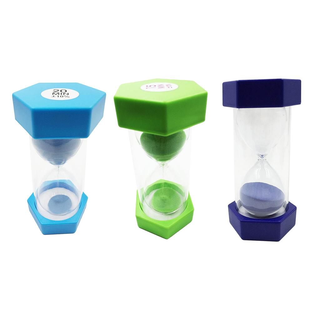 Plastic Sand Timer Hourglass Kitchen Tea Coffee Clock 20 Minutes Sky Blue