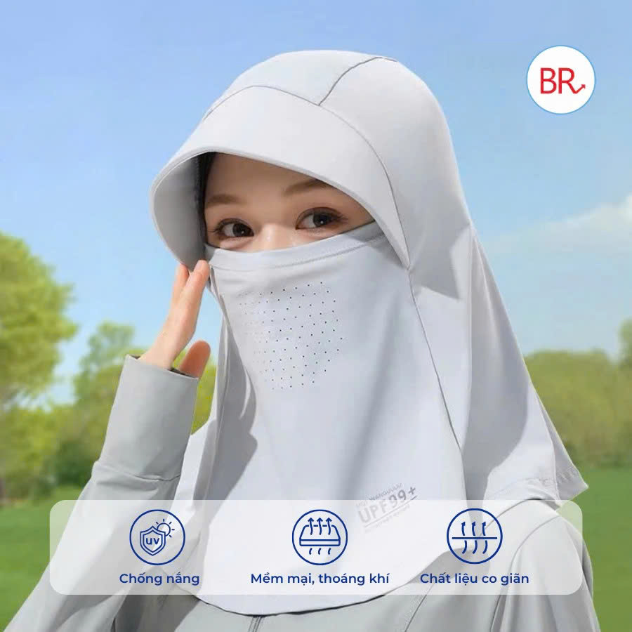 Nón khẩu trang chống nắng UPF50+ Mũ Chống Nắng Vải Dễ Thương Chất Liệu Bền Đẹp, Thời Trang MÀU ĐEN - NÓN CHỐNG NẮNG NỮ