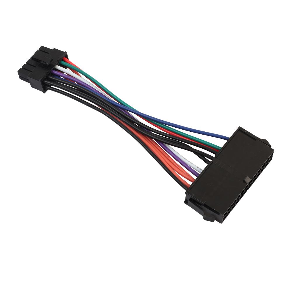 6" ATX 24-Pin Female to 12-Pin Male Converter Adapter Power Supply Cable 18AWG Black Sleeved Cord for Acer Q87H3-AM Q87