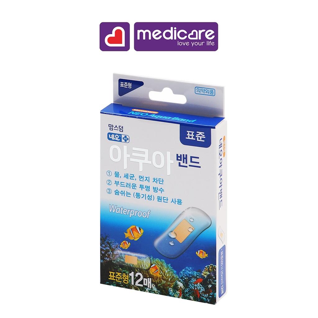 Băng Cá Nhân MomsDerm Neo Waterproof Aqua Bandage Chống Thấm Nước 12 cái