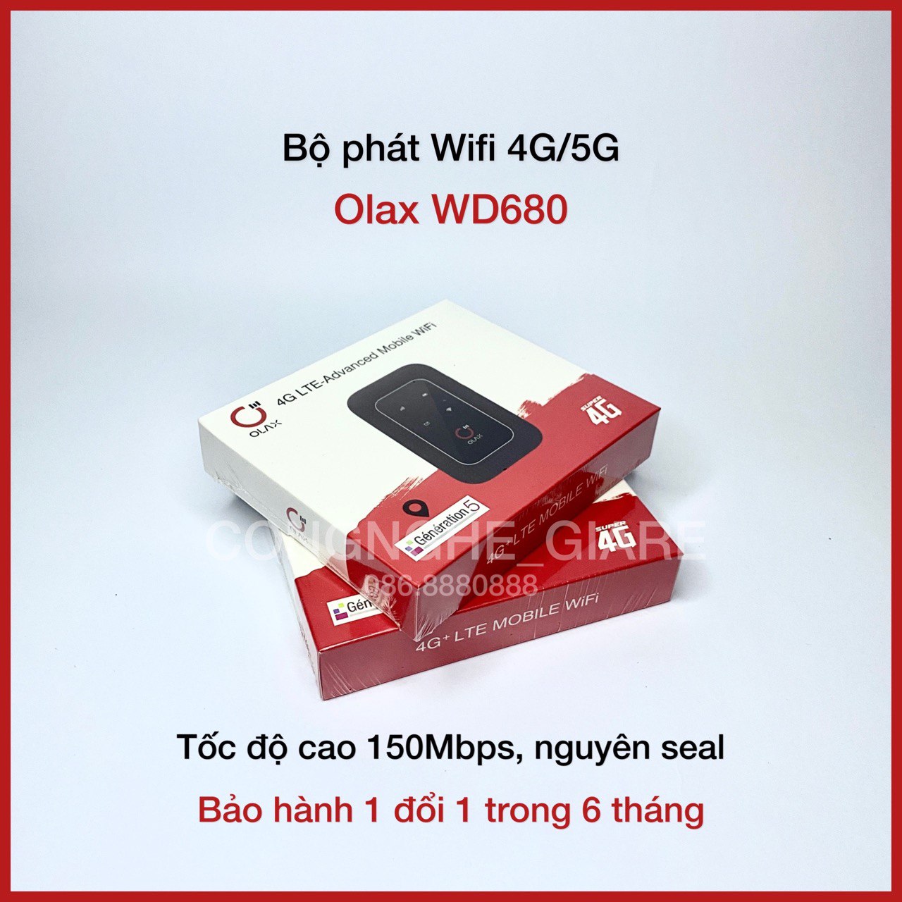 Olax WD680 - Bộ Phát wifi 4G/5G Di Động - Bền, Tốc độ cao 150Mps, Giá rẻ, Nguyên seal niêm phong