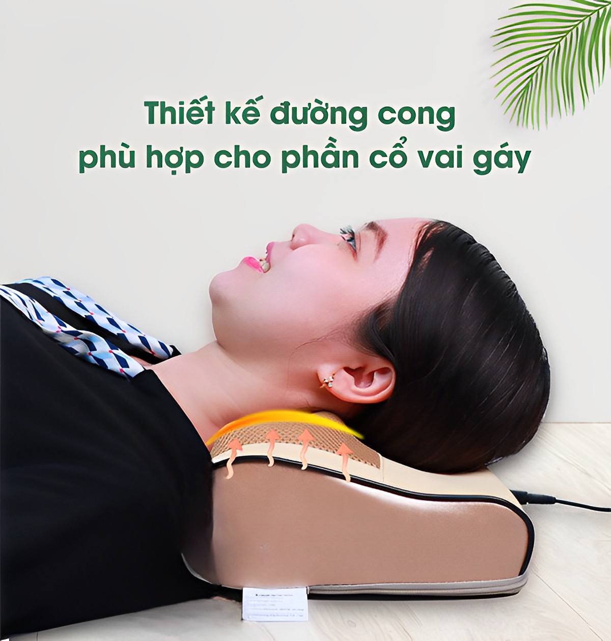 Gối massage cổ vai gáy,gối massage hồng ngoại 16 bi,máy massage cổ mô phỏng đấm bóp như người thật,giúp thư giãn giảm đau mỏi cổ vai gáy