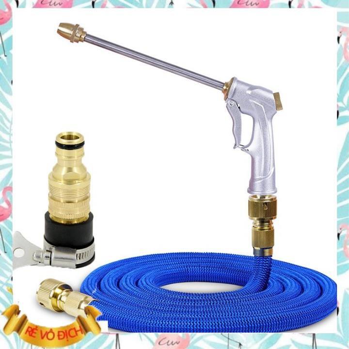 Vòi xịt nước ️️ Bộ dây và vòi xịt tăng áp lực nước rửa xe tưới cây loại 7.5m  206733-2