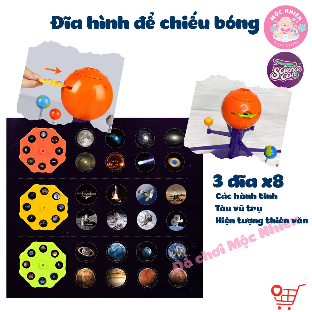 Bộ Mô hình Chiếu Bóng và Hệ Mặt Trời - Solar System Planetary E Projector – TOPBRIGHT