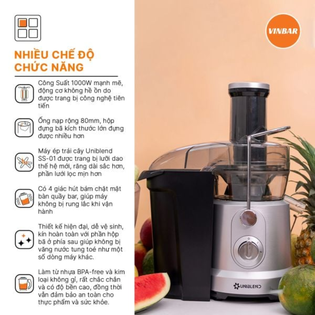 MÁY ÉP NHANH UNIBLEND SS - 01