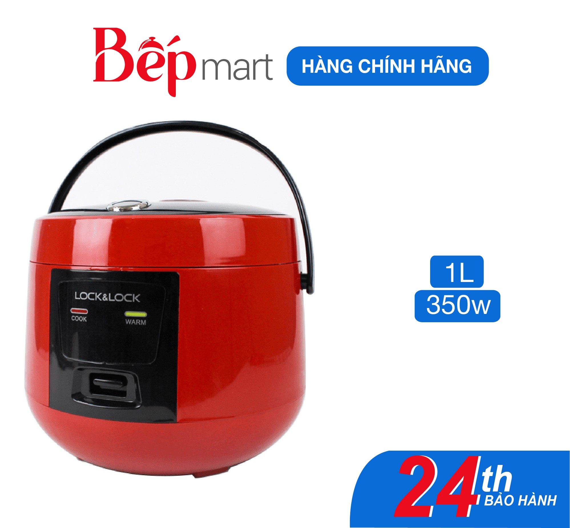 Nồi cơm điện LocknLock EJR431 dung tích 1L- lòng nồi chống dính - Hàng chính hãng