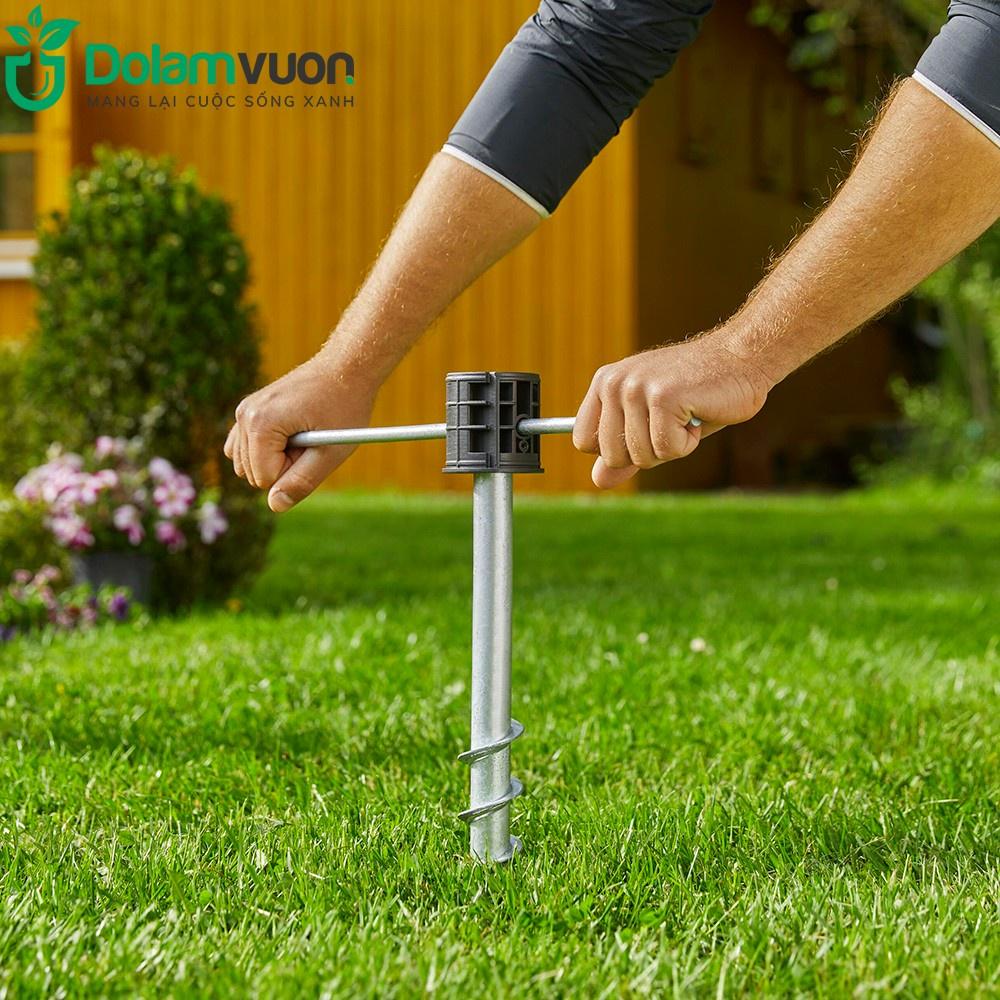 Bộ vòi tưới cắm đất 15 mét tự thu dây Gardena 18604-20