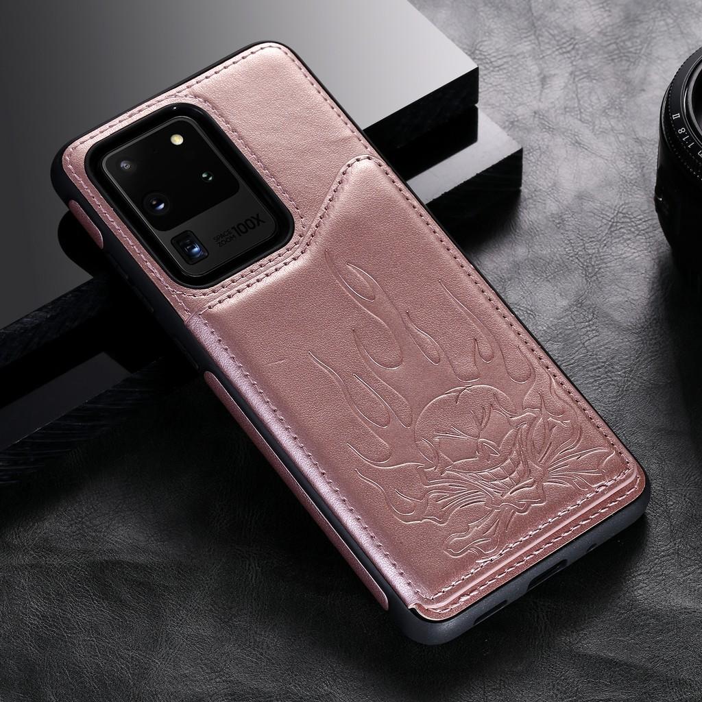 Ốp lưng da ví gập cho Samsung Galaxy Note20 Ultra S20 Ultra S20+ S20 S10 Plus S10+ S10e
