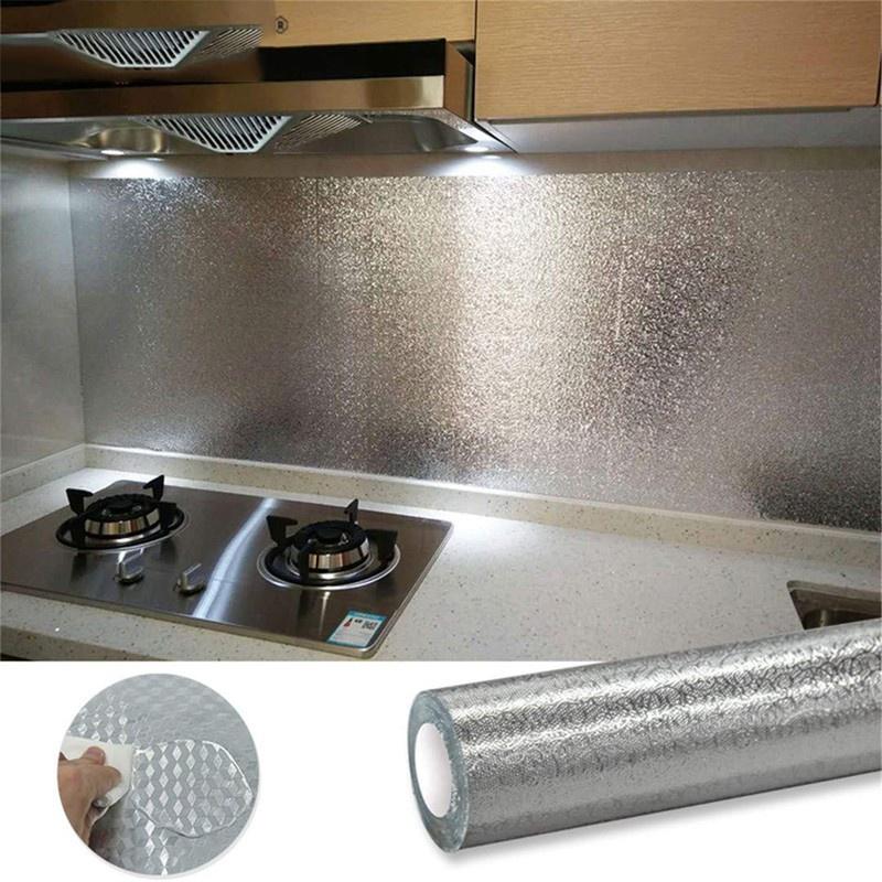 Giấy Bạc Dán Nhà Bếp Chống Thấm, Chống Bám Bẩn Đa Năng
