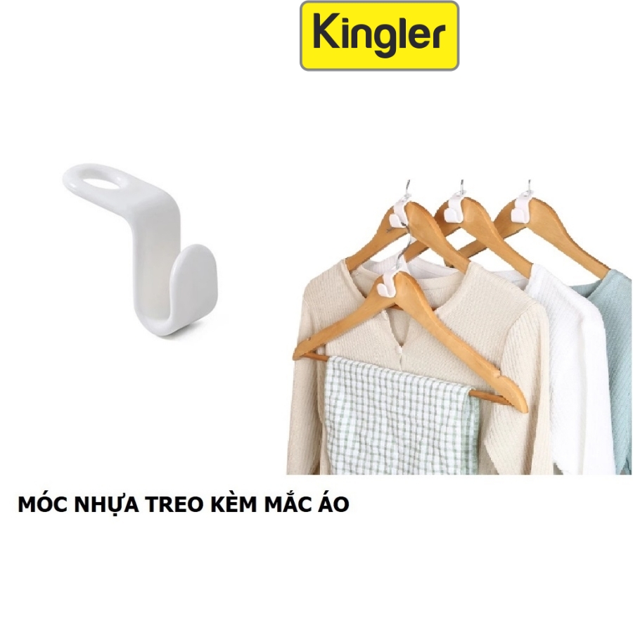 3 Đầu Nối Nhựa Móc Treo Quần Áo, Treo Đồ Đa Năng, Tiện Dụng Tủ Quần Áo, Gọn Gàng, Tiết Kiệm Không Gian. Kingler 2290Set3