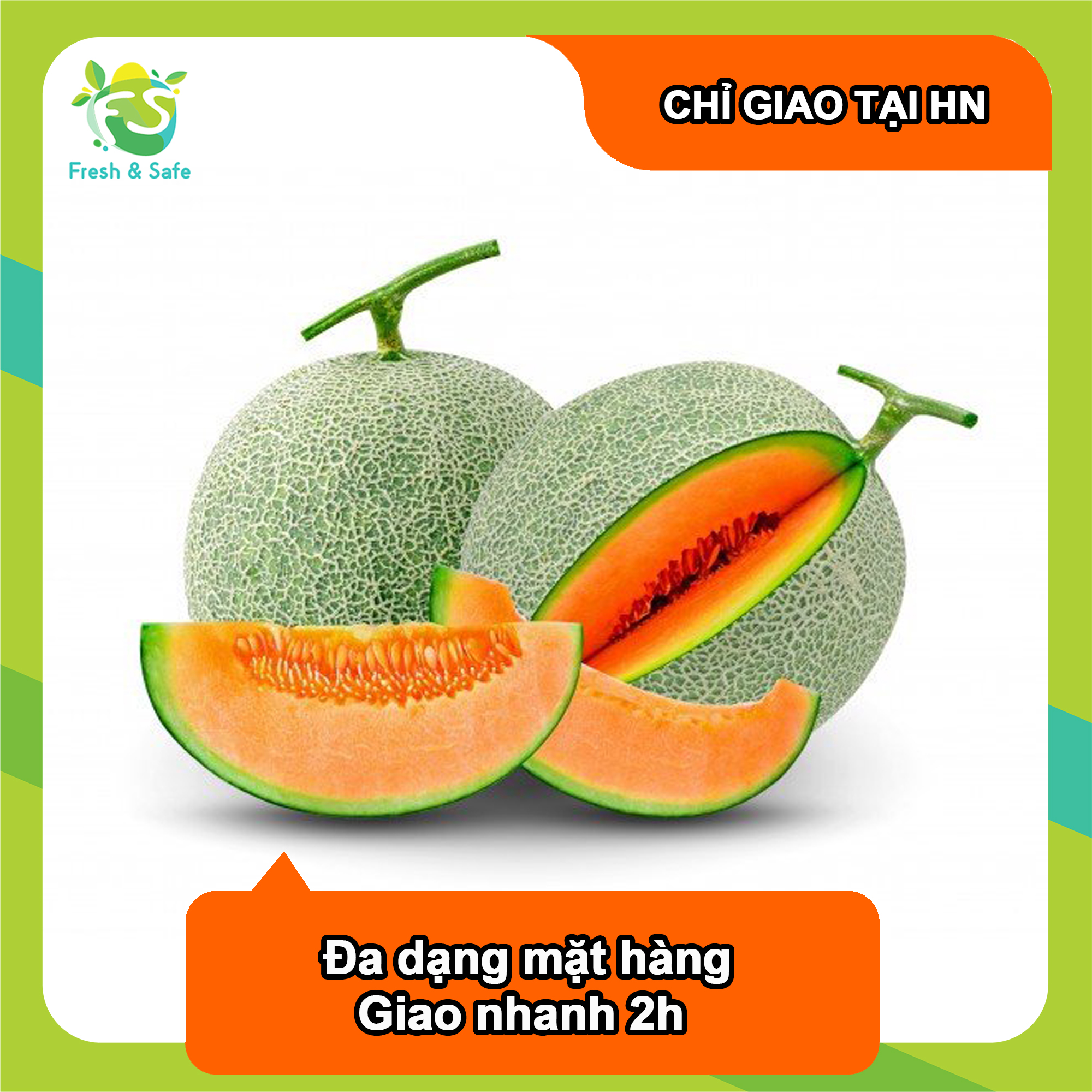 Dưa lưới nhà kính Trái - Combo 3 trái