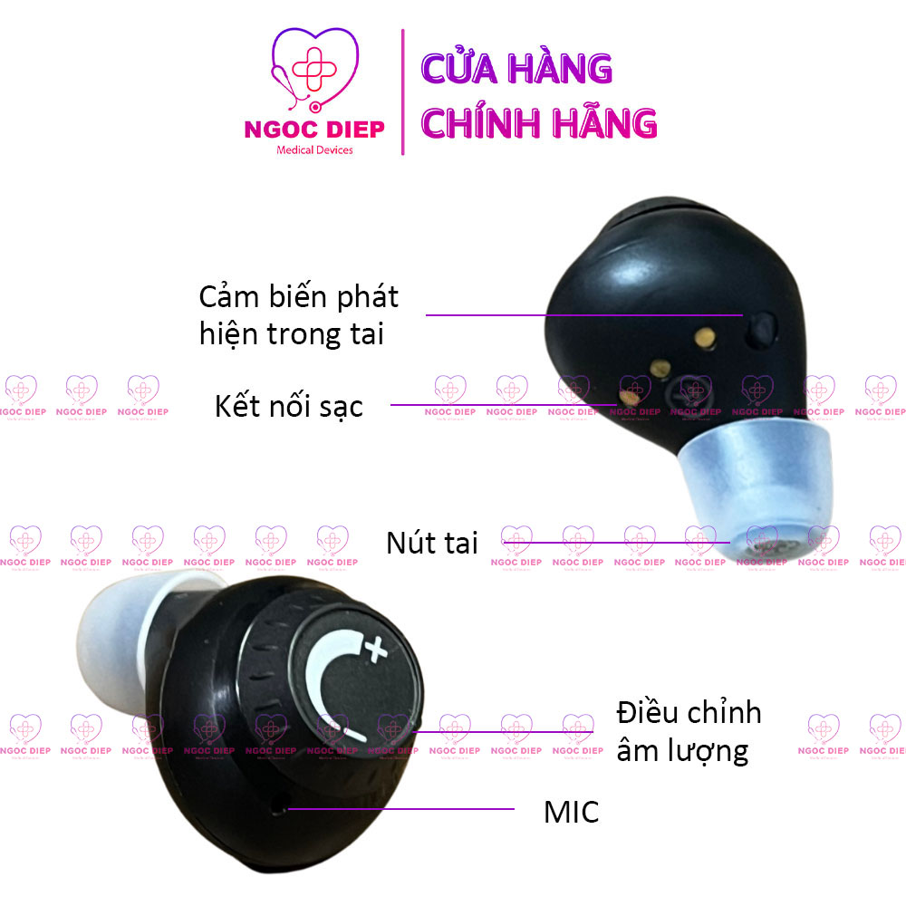 Tai nghe trợ thính sạc điện cao cấp ALKATO JH-A51 - Máy trợ thính cho người già, người bệnh - Hành chính hãng