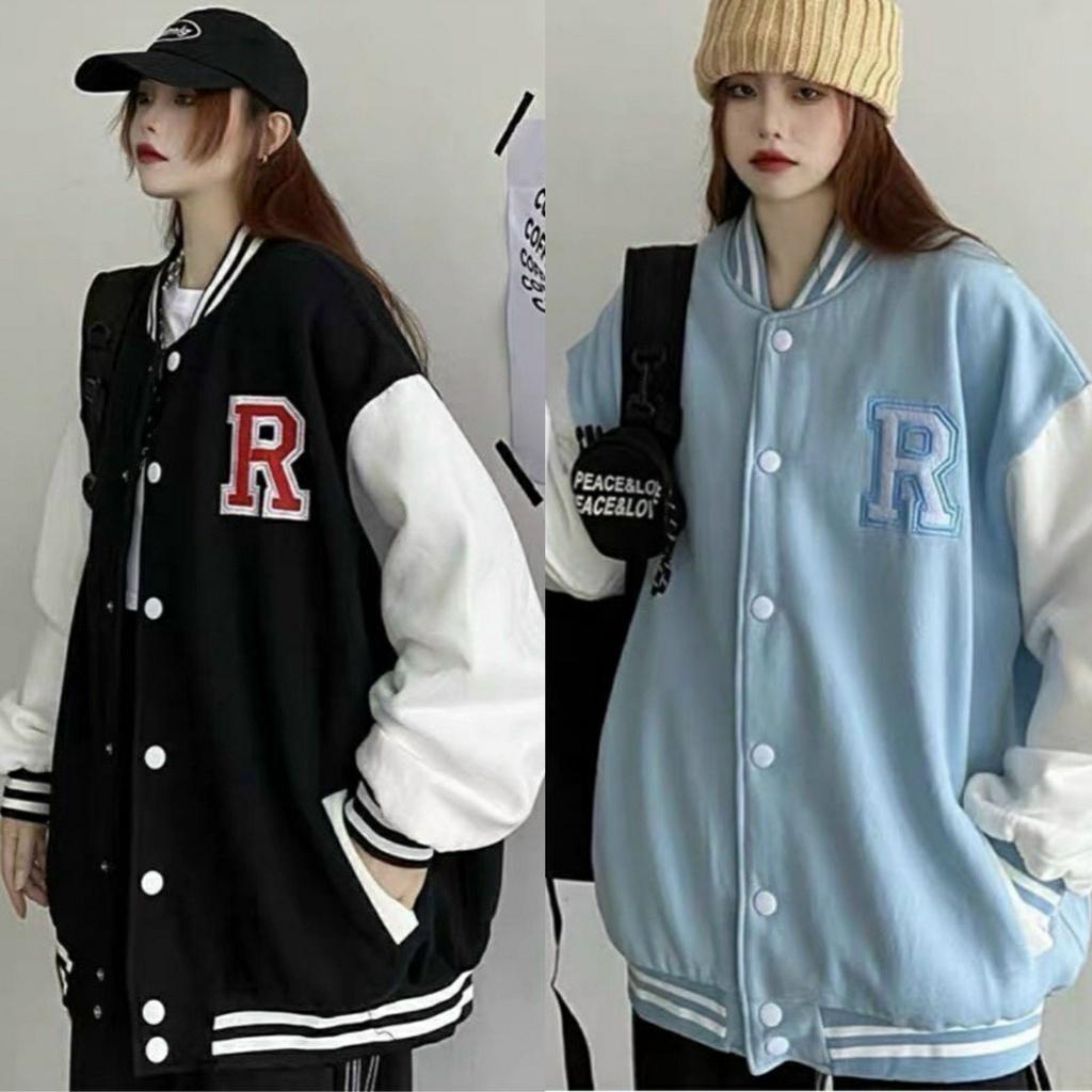 ÁO HOODIE - ÁO KHOÁC NỈ NGOẠI PHỐI NÚT HOOIDE MỚI THÊU CHỮ R DỄ THƯƠNG