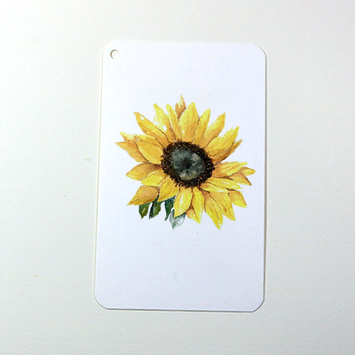 Giấy vẽ màu nước postcard cm - vẽ chì đẹp, lên màu không cong, giấy màu trắng kem 40 tờ/ xấp giấy dày 280gsm, Green Art