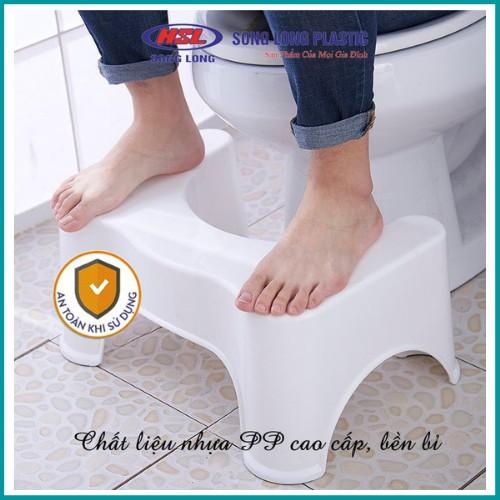 Ghế kê chân toilet,ghế kê chân bồn cầu cho bé khi đi vệ sinh chống táo bón Song Long Plastic - 2798