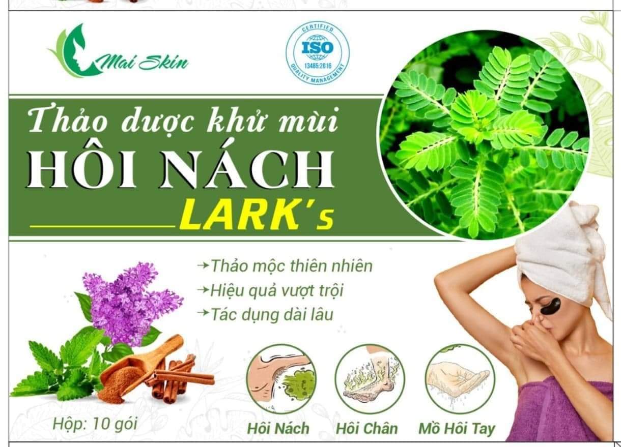 Bột Thảo dược khử mùi hôi nách, hôi chân,mồ hôi tay chân LARK'S