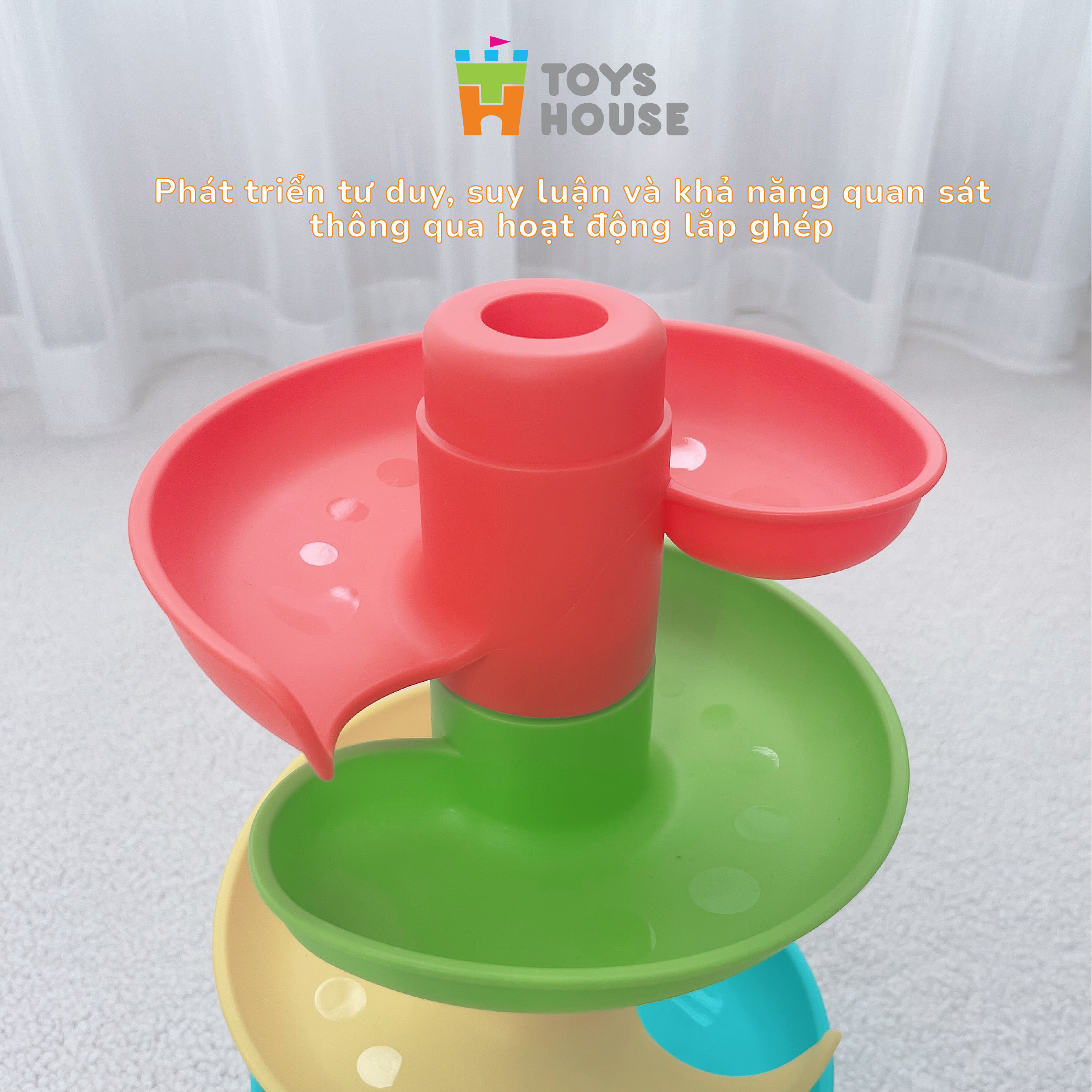 Tháp xếp chồng thả bóng cho bé ToysHouse HE0291 - đồ chơi cho bé từ 6 tháng