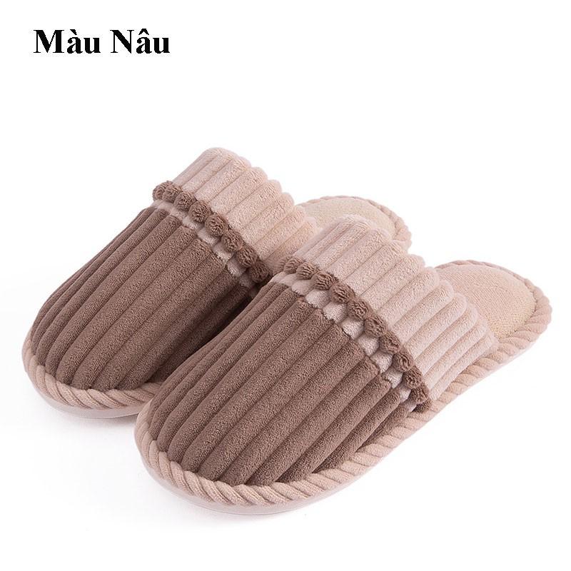(MÃ SP 134) DÉP BÔNG, DÉP LÔNG, DÉP TRONG NHÀ, DÉP ĐI TRONG NHÀ NỮ NAM MÙA ĐÔNG QUAI NGANG CUTE ĐẾ CAO SU SIÊU BỀN