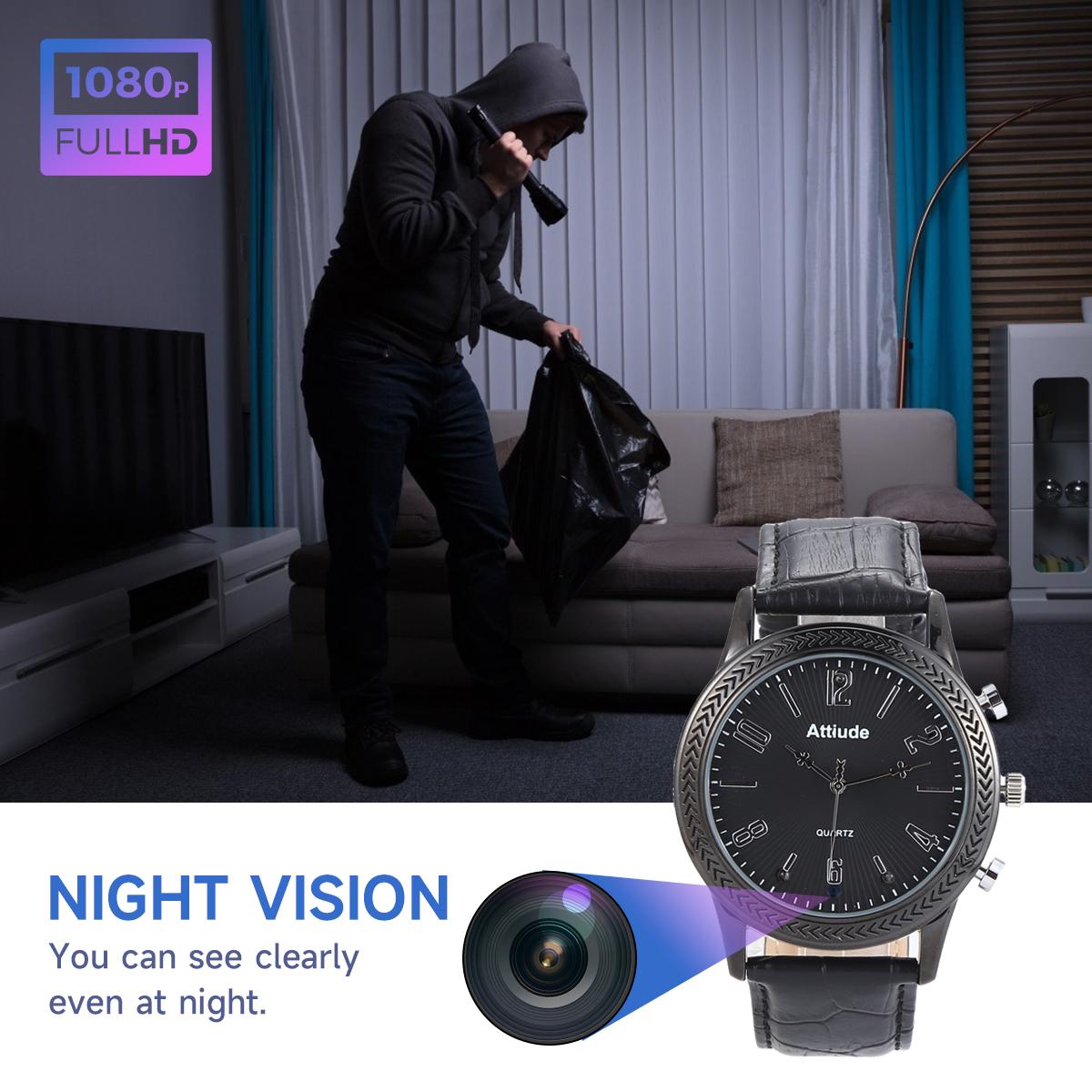 Xem camera Mini Action DVR Body Camcorder Invisible Vision Vision Video Ghi âm giám sát Micro Sport Wristwatch Màu sắc: C5 Màu đen
