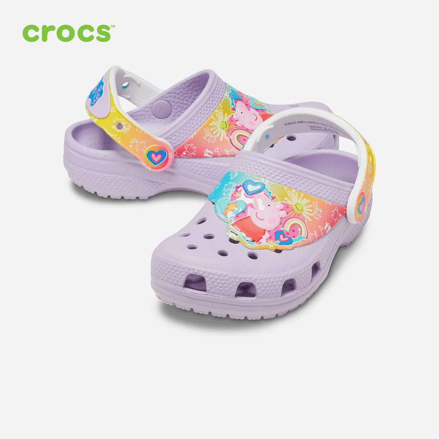 Giày lười trẻ em Crocs FW FunLab Clog Toddler I AM Peppa Pig Lavender - 207915-530
