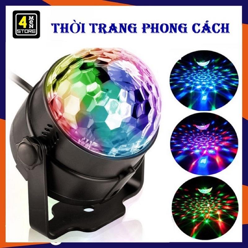 Đèn led cục xoay tròn cắm điện 7 màu