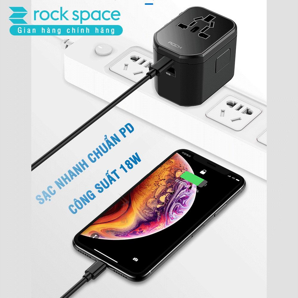 Củ sạc đa chức năng Rockspace T20 sạc nhanh chuẩn PD dành cho iPhone, sạc nhanh dành cho Samsung - Hàng chính hãng