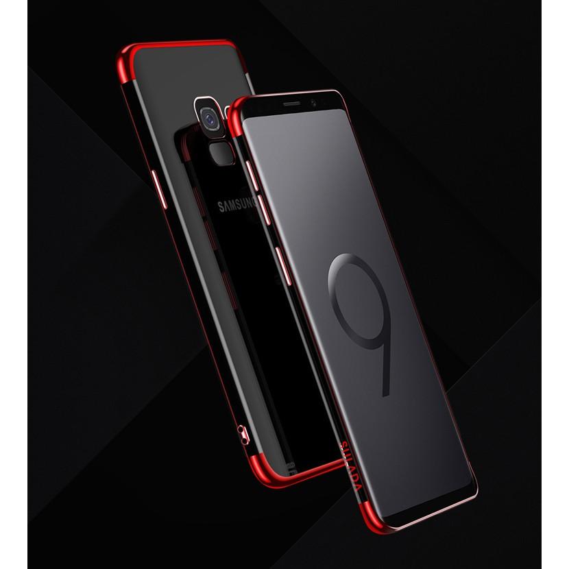 Ốp lưng dành cho Samsung S9/S9 plus dẻo trong viền màu chính hãng Sulada