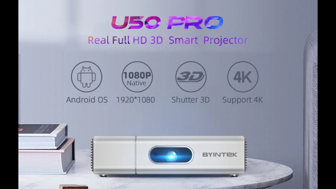 Máy chiếu mini thông minh BYINTEK U50 Pro  Full HD - Hàng chính hãng