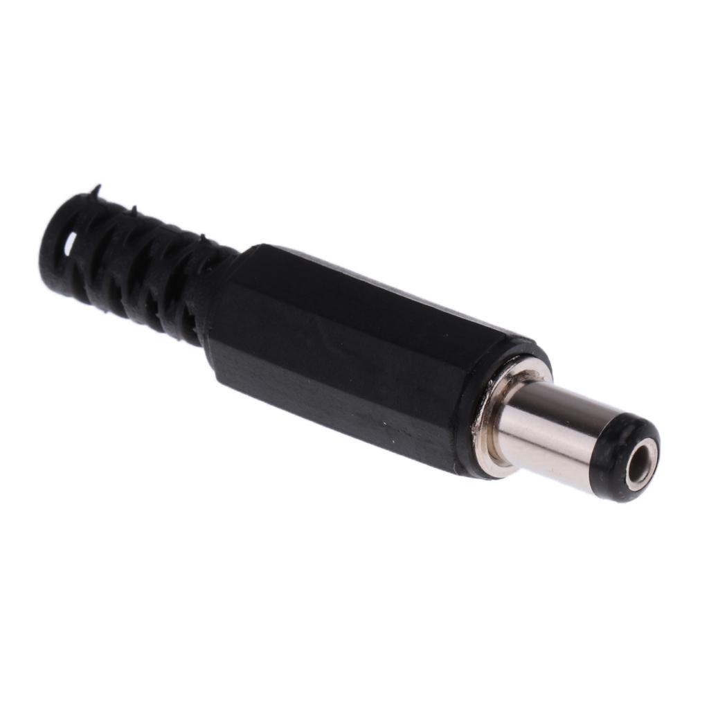 50Pcs 5.5*2.1mm DC Power Jack Plug DC Male Power Adapter Straight Connector