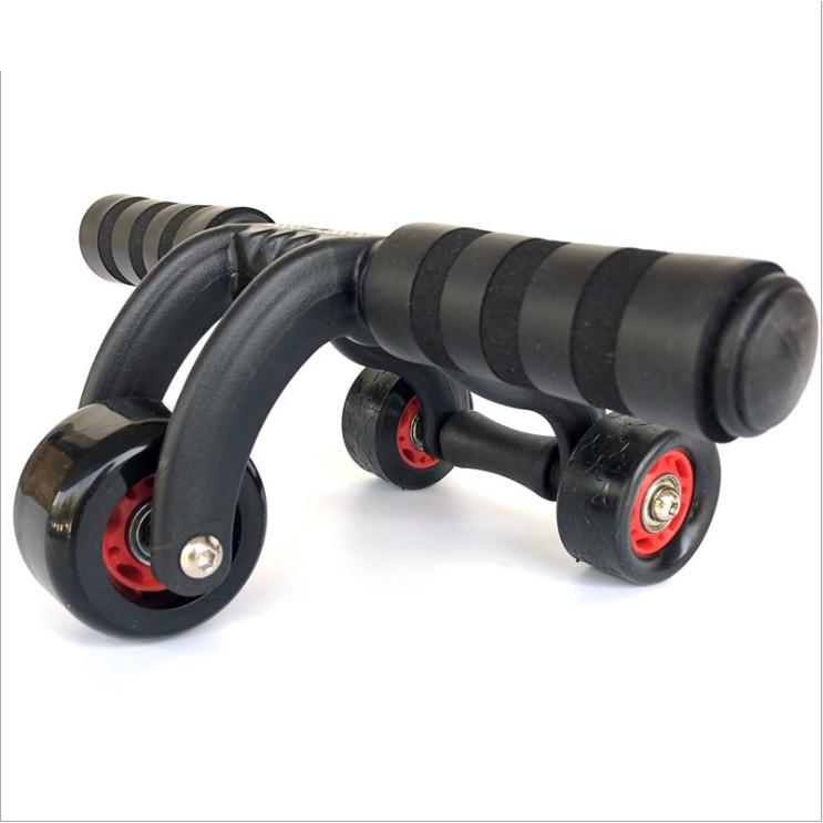 Con lăn tập cơ bụng 3 bánh AB Roller and Push Up Bar màu đen