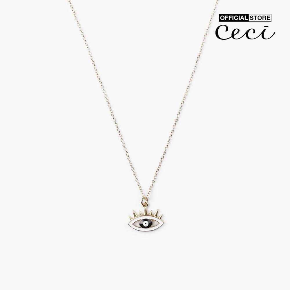CECI - Dây chuyền nữ sợi mảnh phối hình mắt độc đáo CC4-01000203-01
