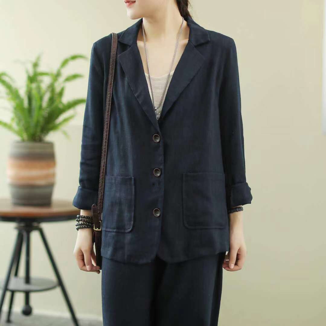 Hình ảnh Áo Blazer nữ- Áo Khoác Vest Nữ Chất liệu linen cao cấp thời trang thương hiệu chính hãng ARCTIC HUNTER Ah04