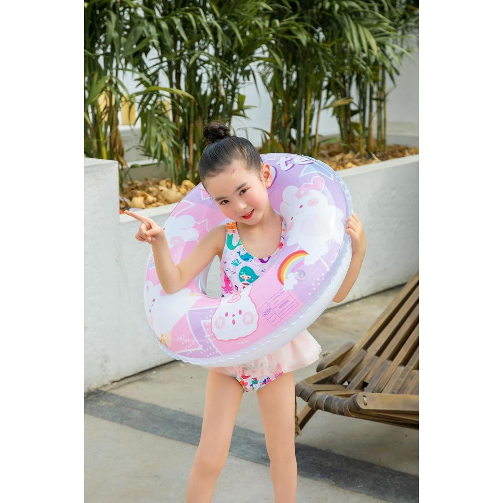 Phim hoạt hình dễ thương Thỏ bơm hơi Bể bơi Phao trẻ em Vòng bơi Phi hành gia Bể bơi Vòng tròn Hồ bơi Đồ chơi bên bể bơi