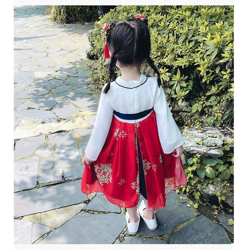 Đầm Sen Đỏ Bé Gái