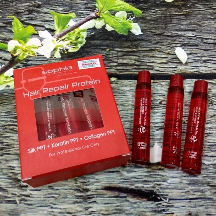 Protein Phục Hồi Hư Nát Sophia Platinum Hair Repair Protein tặng kèm móc khoá