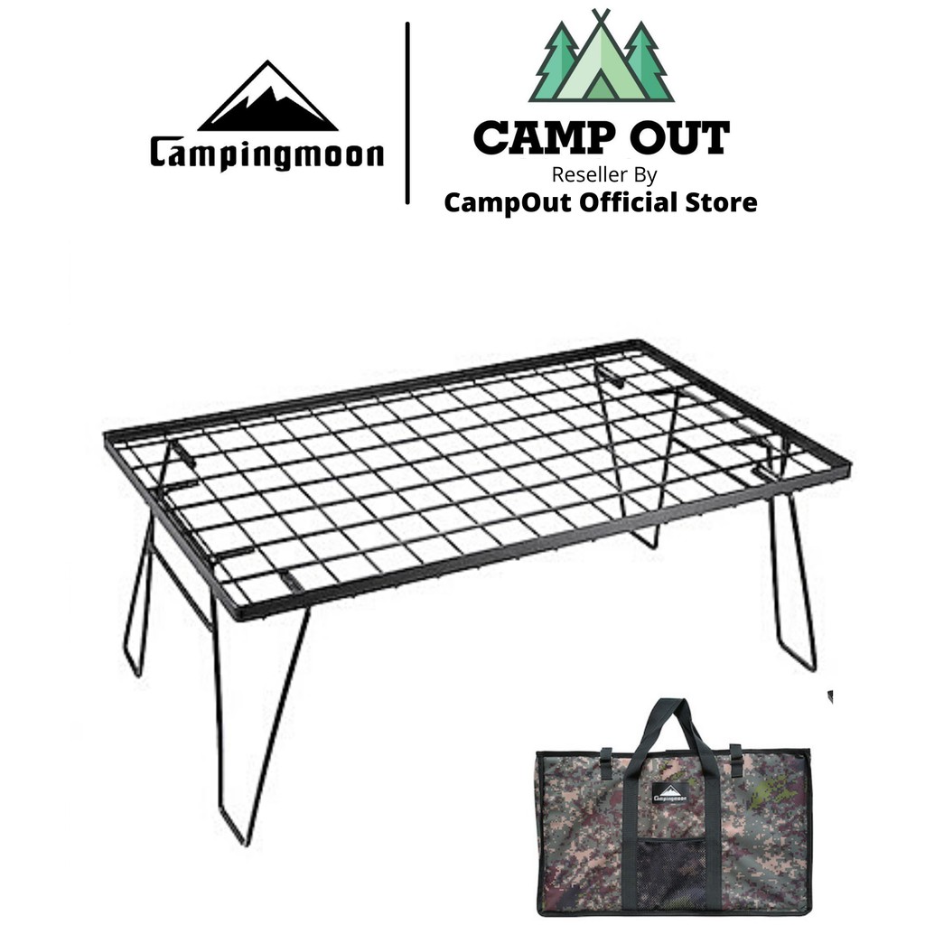 Bàn sắt cắm trại dã ngoại Campingmoon T-230 xếp gọn du lịch có thể kết hợp 2 bàn làm thành kệ đứng A085