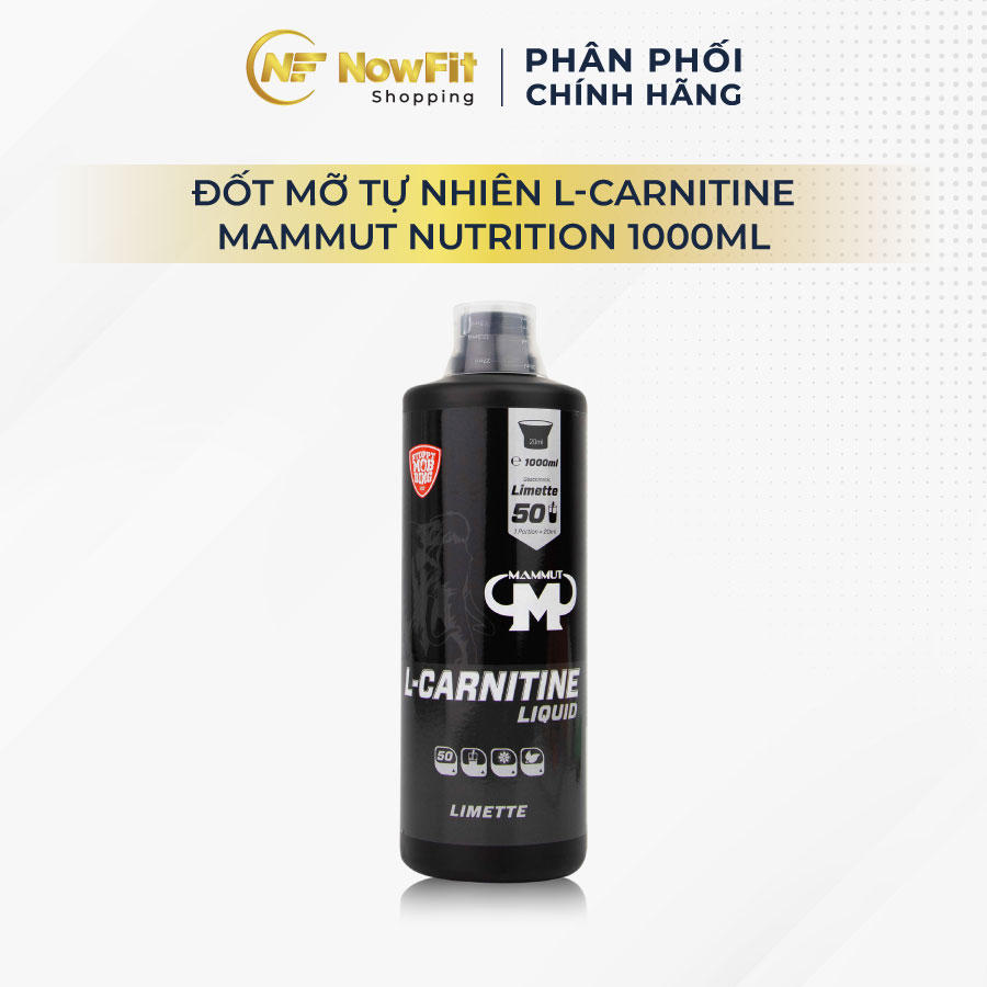 Đốt mỡ tự nhiên Mammut Nutrition L Carnitine 1000ML 50 Ser