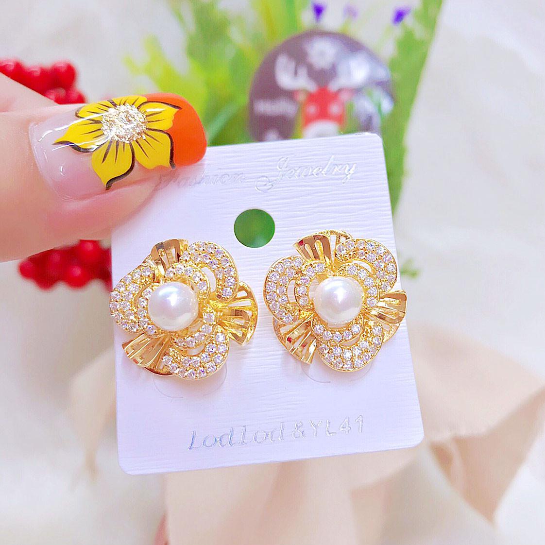 Đôi Bông Tai Thời Trang Mạ Vàng 18K UH.20.11 - Không Đen - Không Dị Ứng