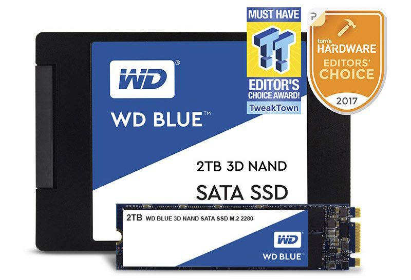 Ổ Cứng SSD WD Blue 3D NAND 250GB M.2 2280 WDS250G2B0B - Hàng Chính Hãng