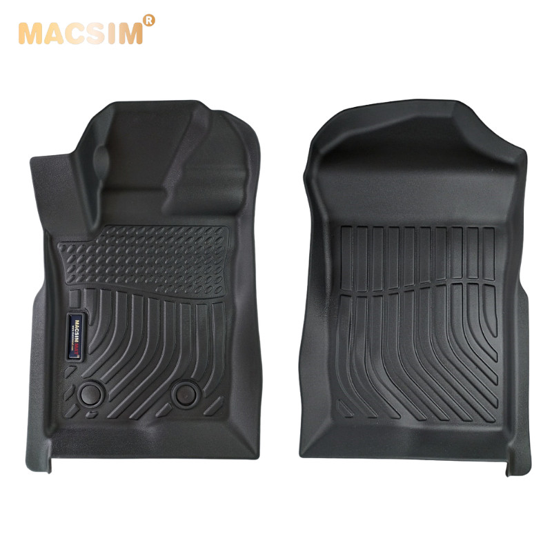 Thảm lót sàn xe ô tô Ford Everest 2023 Nhãn hiệu Macsim chất liệu nhựa TPE cao cấp màu đen