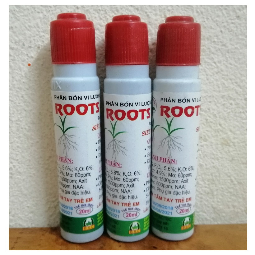 3 Lọ Phân Bón Vi Lượng ROOST NEW Siêu Rễ Cực Mạnh, Đặc Biệt Phục Hồi Nhanh Cây Trồng Sau Ngập Úng Và Hạn Hán, Thể Tích 20ml