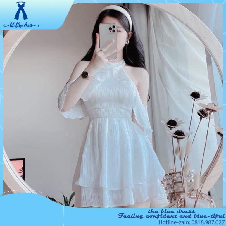 QUẢNG CHÂU CAO CẤP Đầm dự tiệc tay bèo cánh tiên đáng yêu lady xanh bigsize công chúa tiệc cưới giá rẻ đẹ