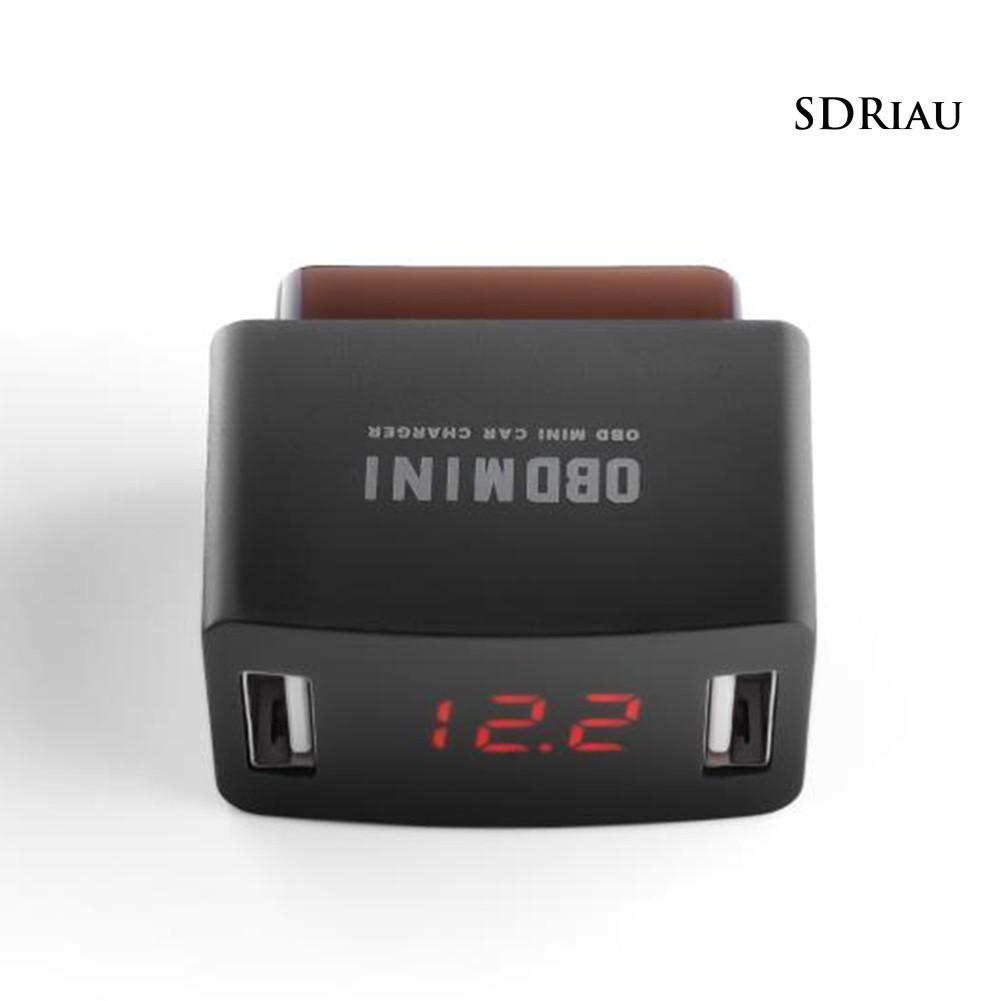 Tẩu Sạc Usb Mini Có Màn Hình Hiển Thị Điện Áp Trên Xe Hơi Qcd_Obd