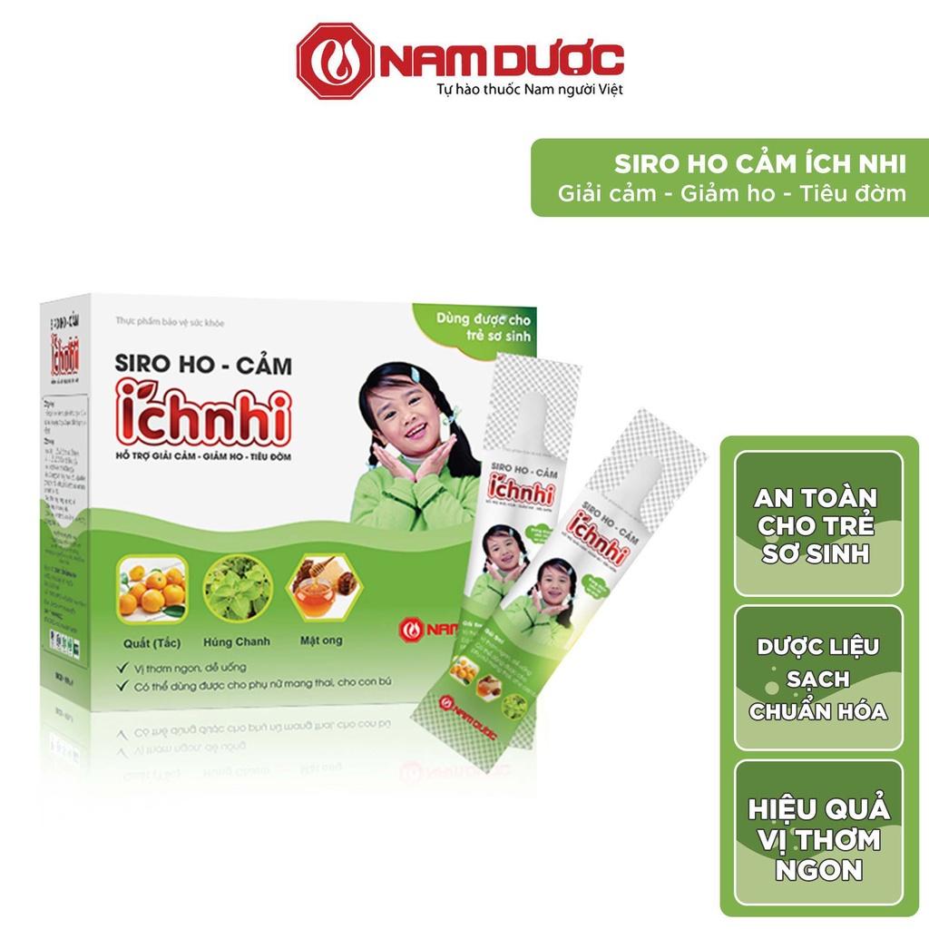 Siro ho cảm Ích Nhi hộp 30 gói x 5ml hỗ trợ giải cảm, hỗ trợ giảm ho, sổ mũi, hỗ trợ tiêu đờm,