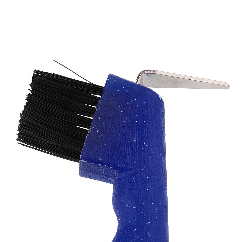 2xHoof Pick with Brush Horse Grooming Equipment Tool Various Colors Blue
