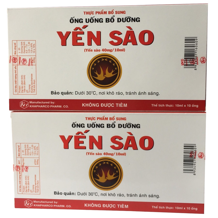 Combo 2 hộp Ống yến sào Khánh Hòa (20 ống x 10ml)