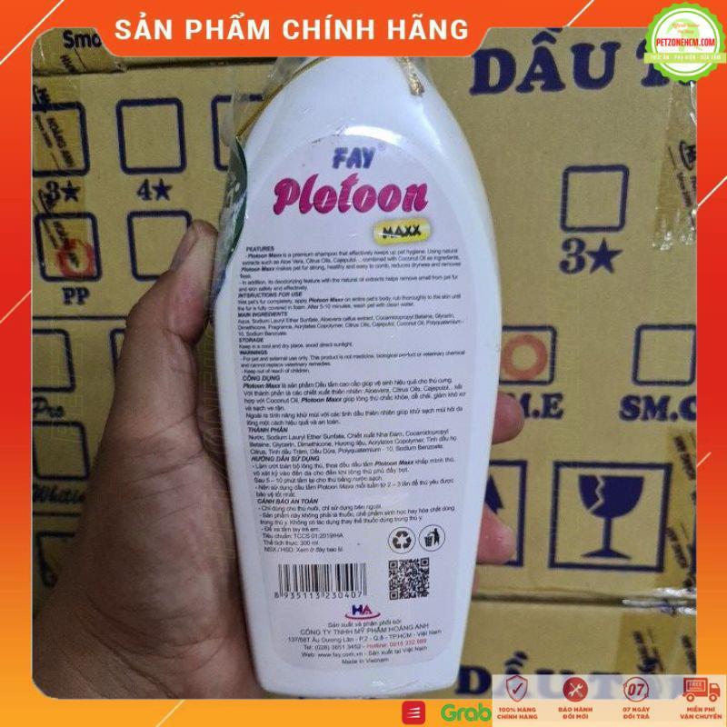 Sữa tắm cho chó Plotoon Maxx 300ml - Dầu tắm chuyên diệt ve - vệ sinh khử mùi - giảm rụng lông