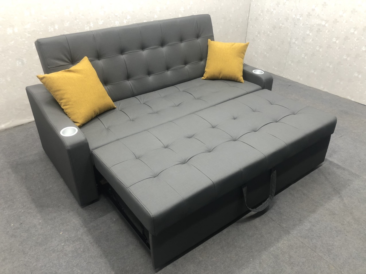 Ghế Sofa Giường Kéo Hiện Đại Cho Phòng Khách, Sofa Bed Kích Thước 180cm x 190cm x 85cm Đệm Mút Cực Kỳ Êm Ái Mã HGK-13